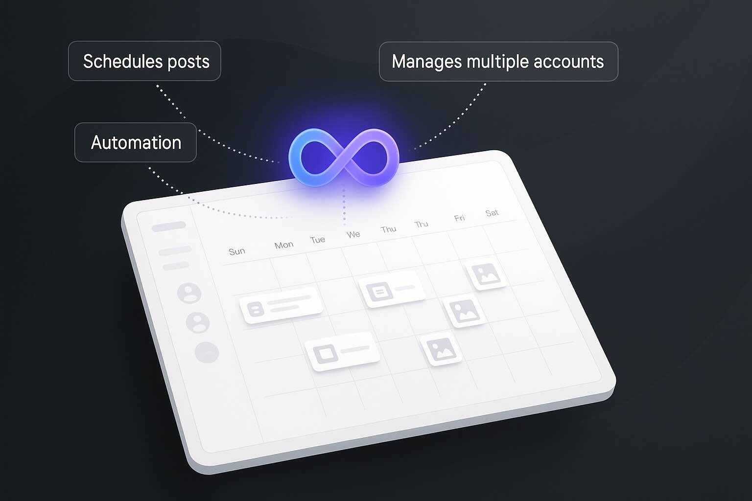 Unlimited post scheduling calendar interface
